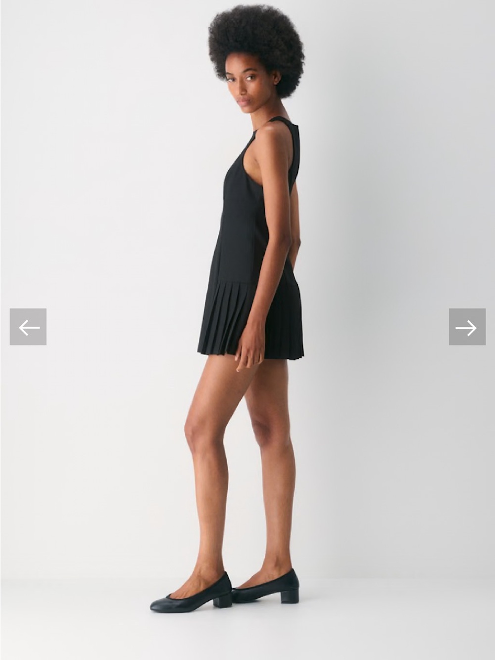 Aritzia Black Bridle Sleeveless Pleated Mini Dress - Picture 3 of 3